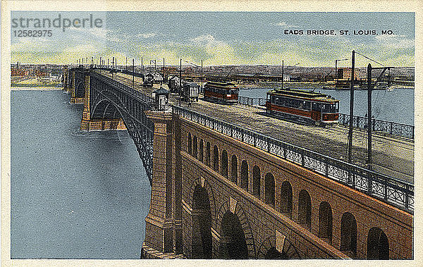 Eads-Brücke  St. Louis  Missouri  USA  1915. Künstler: Unbekannt