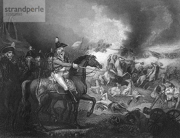 Der Angriff auf das französische Lager auf den Hügeln von Famars in der Nähe von Valenciennes  23. Mai 1793 (c1857) Künstler: J. Rogers
