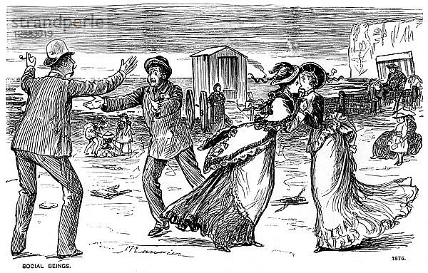 Soziale Lebewesen  1876 (1891). Künstler: George du Maurier