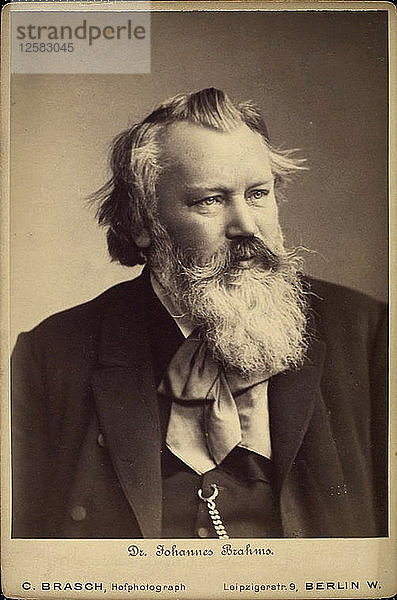 Johannes Brahms  deutscher Komponist und Pianist  1889. Künstler: C. Brasch