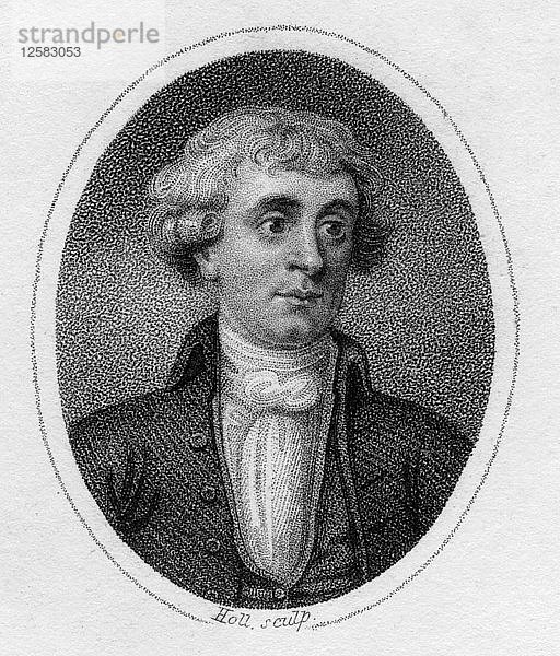 Sir William Jones  Philologe  Orientalist und Jurist des 18. Jahrhunderts  um 1819. Künstler: Holl