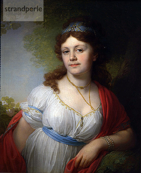 Porträt von Elisabeth Temkina  1798. Künstler: Wladimir Borowikowski