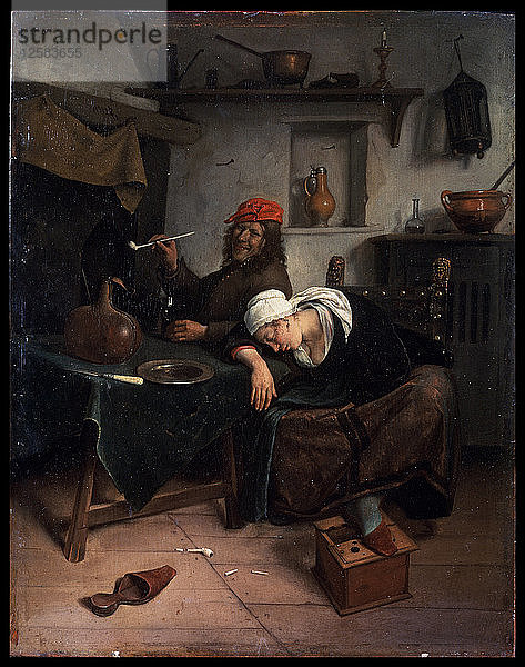 Die Müßiggänger  um 1660. Künstler: Jan Steen