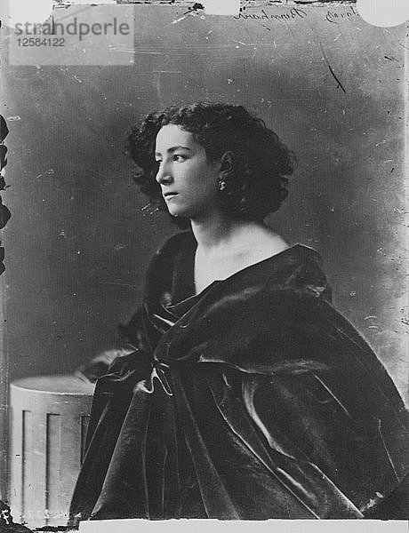 Sarah Bernhardt  französische Schauspielerin  um 1865. Künstler: Gaspard-Felix Tournachon