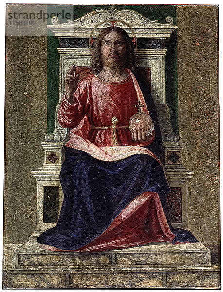 Christus auf dem Thron  (Erlöser der Welt)  um 1505. Künstler: Giovanni Battista Cima da Conegliano