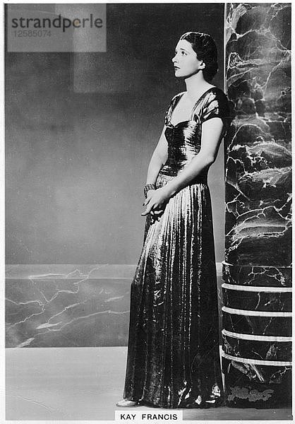 Kay Francis  amerikanische Bühnen- und Filmschauspielerin  1938. Künstlerin: Unbekannt