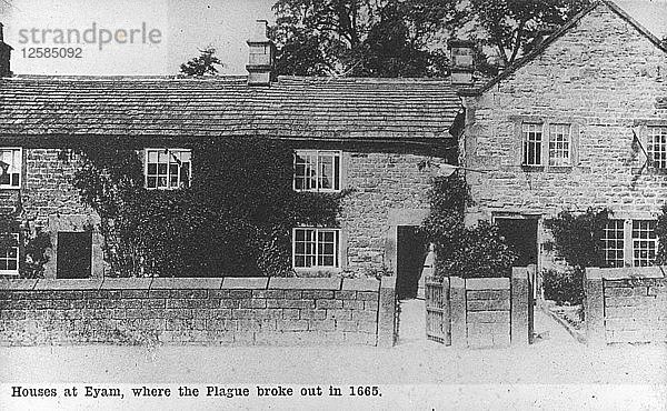 Plague Cottages  Eyam  Derbyshire  20. Jahrhundert. Künstler: Unbekannt