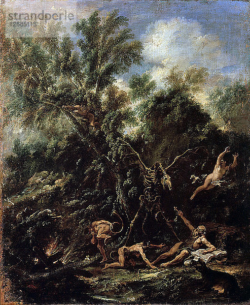 Die Versuchung des Heiligen Antonius  ca. 1706-c1707. Künstler: Sebastiano Ricci
