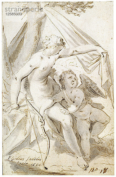 Venus und Amor  1600. Künstler: Aegidius Sadeler II