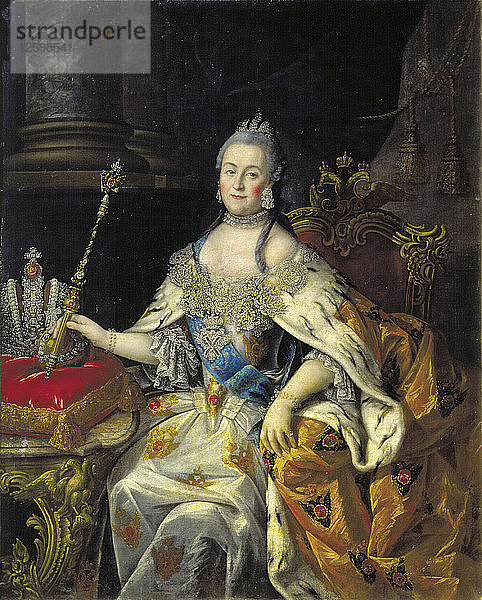 Porträt der Kaiserin Katharina II. (1729-1796)  1766.