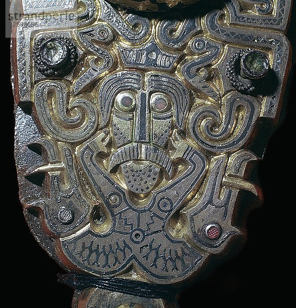 Detail einer Baldrick-Schnalle mit menschlicher Figur  6. Jahrhundert. Künstler: Unbekannt