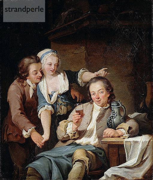 Ein betrogener Ehemann (Wein und Liebe)  1765.