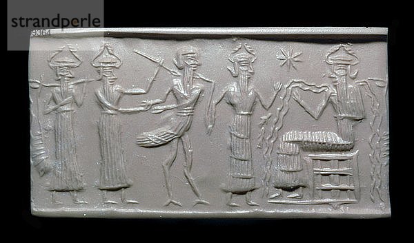 Akkadischer Siegelabdruck. Künstler: Unbekannt