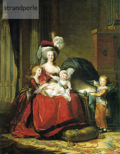 Marie Antoinette und ihre Kinder  1787.