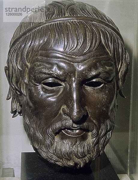 Der Arundel-Kopf - Bronzekopf möglicherweise des griechischen Tragödiendichters Sophokles. Künstler: Unbekannt