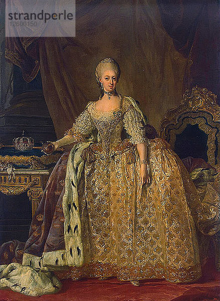 Porträt von Sophia Magdalen von Brandenburg-Kulmbach  (1700-1770)  1773-1776.
