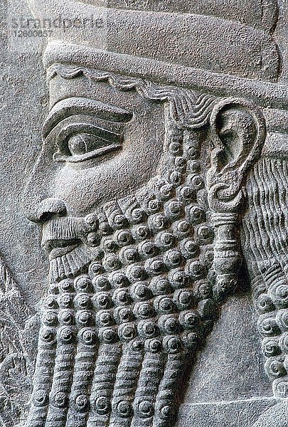 Assyrisches Relief eines Geisterbeschützers aus dem Palast von Sargon II. in Khorsabad. Künstler: Unbekannt