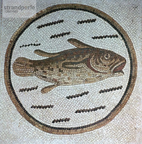 Frühchristliches Fischmosaik  4. Jahrhundert. Künstler: Unbekannt