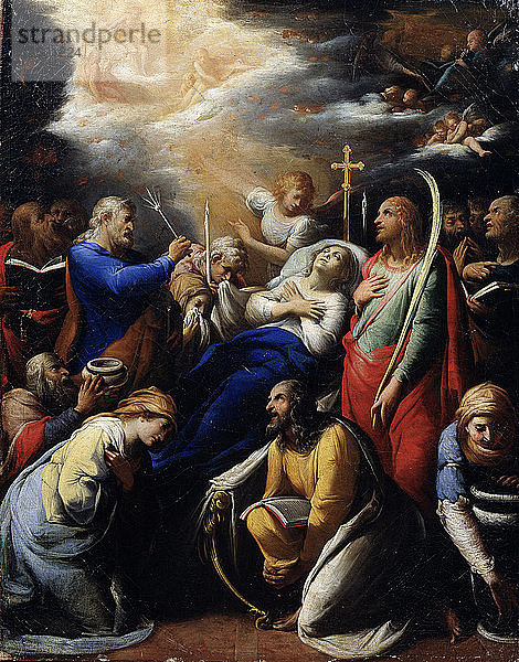 Der Tod der Jungfrau  1612. Künstler: Gaspard Gailius