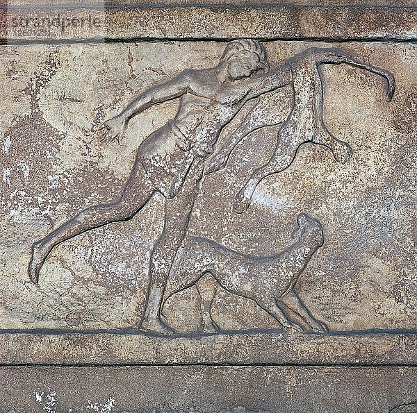 Römisches Relief von Bacchus mit einem Panther. Künstler: Unbekannt