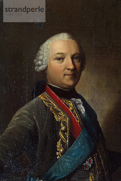 Porträt von Caspar von Saldern  (1711-1786)  Mitte des 18. Jahrhunderts.