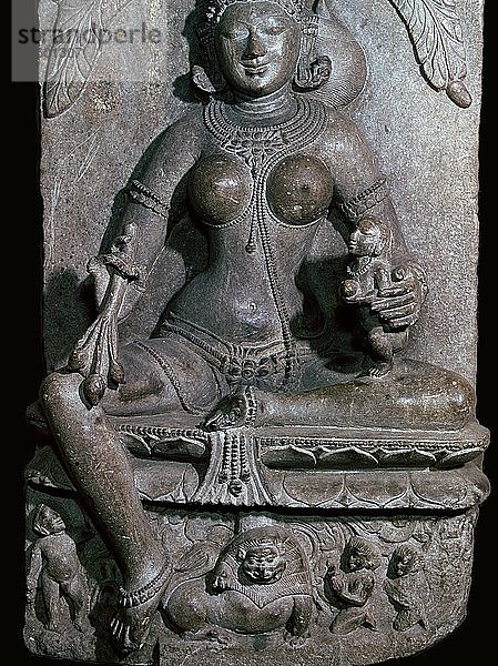 Darstellung der Jain-Muttergöttin Ambika  11. Jahrhundert. Künstler: Unbekannt