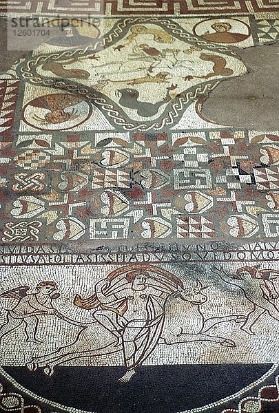 Bodenmosaik der römischen Villa Lullingstone  2. Jahrhundert. Künstler: Unbekannt