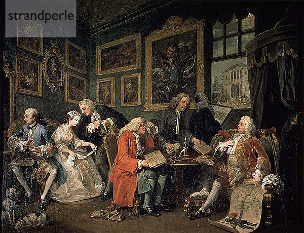 Heirat a la Mode: 1  Der Ehevertrag  1743. Künstler: William Hogarth