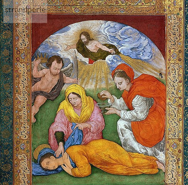 Gemälde des Martyriums der Heiligen Cäcilia  3. Jahrhundert. Künstler: Unbekannt