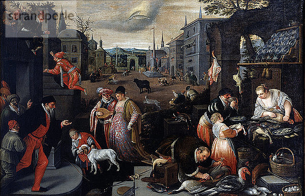 Februar (aus der Serie Die Jahreszeiten)  Ende 16. oder Anfang 17. Jahrhundert. Künstler: Leandro Bassano