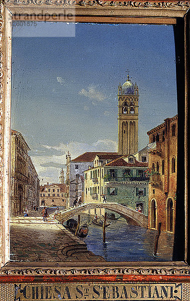 Die Kirche von San Sebastiano  19. Jahrhundert. Künstler: Victor Adam