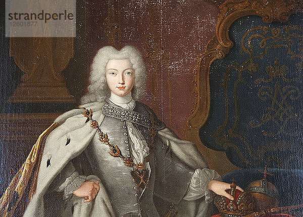 Porträt von Peter II.  um 1728. Künstler: Unbekannt
