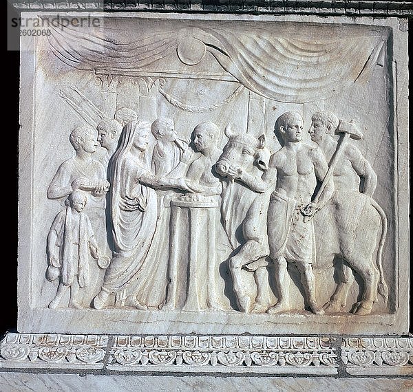 Ein dem römischen Kaiserkult gewidmeter Altar  1. Jahrhundert. Künstler: Unbekannt