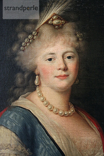 Porträt der Kaiserin Maria Feodorowna  Ende des 18. Jahrhunderts. Künstler: Unbekannt