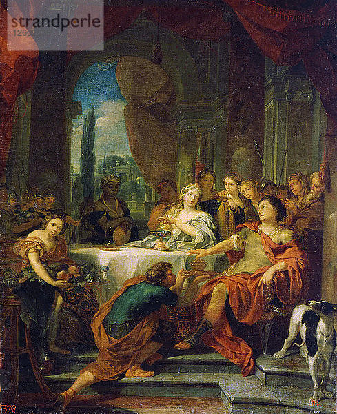 Antonius und Kleopatra  17. oder frühes 18. Jahrhundert. Künstler: Gerard de Lairesse