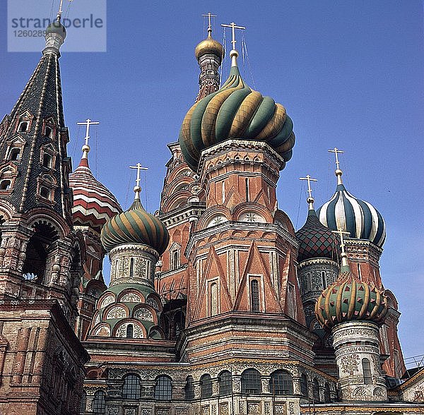 St.-Basil-Kathedrale in Moskau  16. Jahrhundert. Künstler: Unbekannt