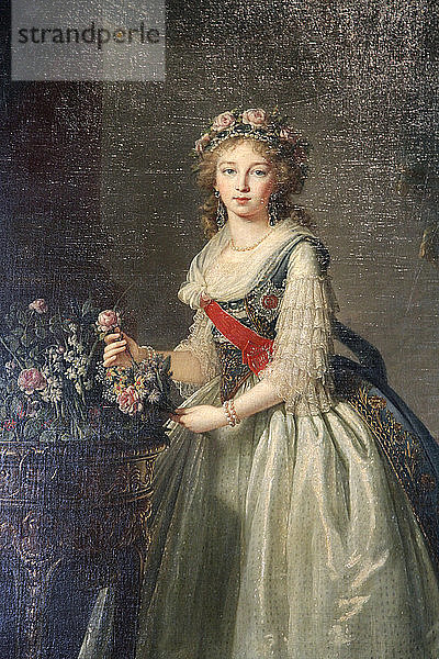 Porträt der Großfürstin Elisabeth Alexejewna  1795. Künstlerin: Elisabeth Louise Vigee-LeBrun