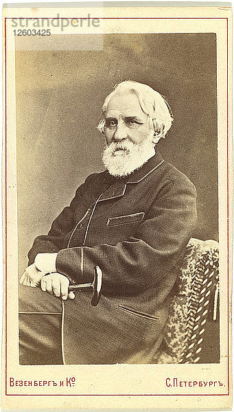 Porträt des Schriftstellers Iwan S. Turgenjew (1818-1883)  zwischen 1880 und 1886.