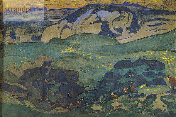 Tchud-Stamm im Untergrund  1913. Künstler: Roerich  Nikolaus (1874-1947)