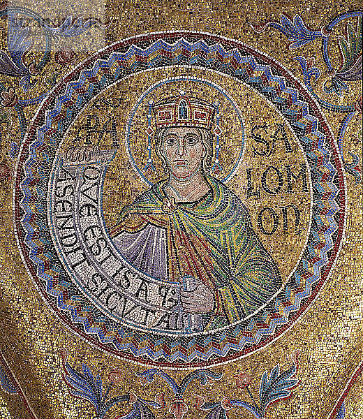 König Salomon (Detail der Innenmosaiken in der Markus-Basilika)  13. Jahrhundert. Künstler: Byzantinischer Meister