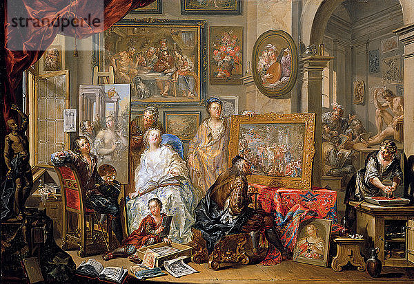 Atelier des Malers. Künstler: Platzer  Johann Georg (1704-1761)