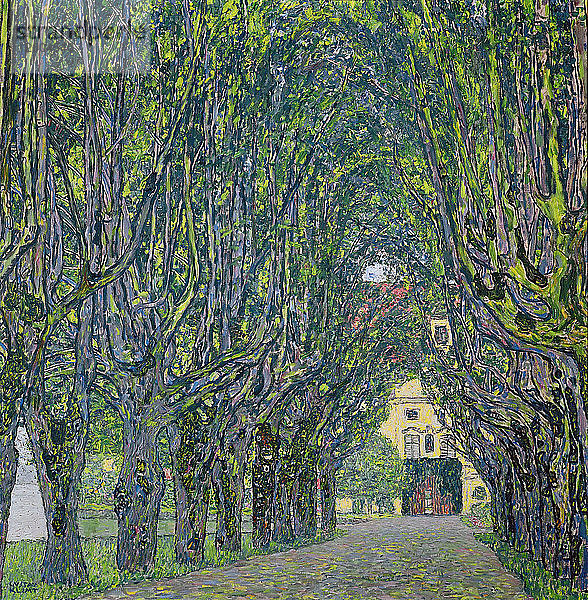 Allee im Park von Schloss Kammer  1912. Künstler: Klimt  Gustav (1862-1918)
