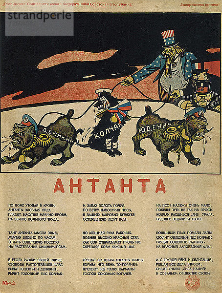 Die Triple Entente  1919. Künstler: Deni (Denisov)  Viktor Nikolaevich (1893-1946)