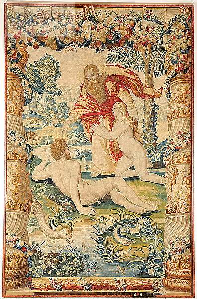 Adam und Eva (Wandteppich)  ca. 1650-1660. Künstler: Werkstatt Leyniers (tätig Mitte des 17. Jh.)