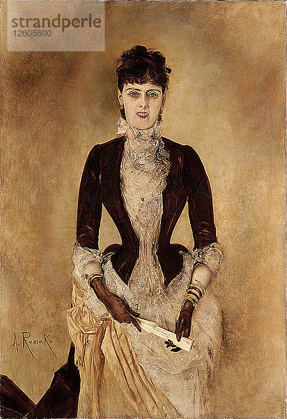 Porträt von Isabella Reisser  1885. Künstler: Romako  Anton (1832-1889)