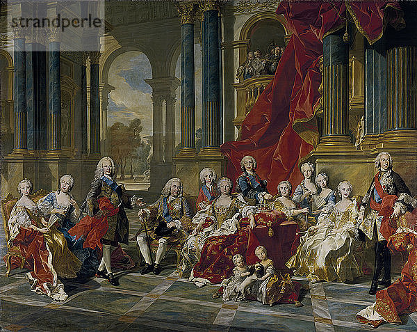 Die Familie von Philipp V.  König von Spanien  1743. Künstler: Van Loo  Louis Michel (1707-1771)