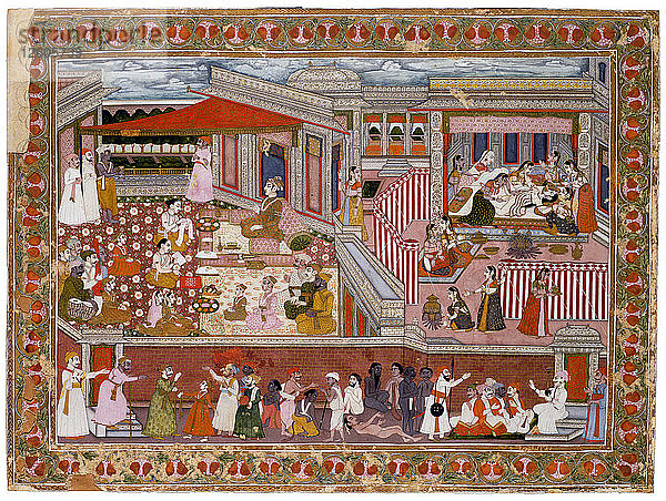 Geburt in einem Palast  1760-1770. Künstler: Indische Kunst