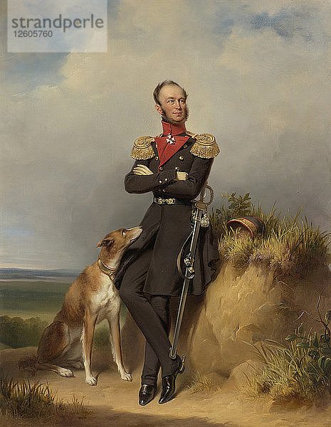 Porträt von König Wilhelm II. der Niederlande (1792-1849)  1839. Künstler: Kruseman  Jan Adam (1804-1862)