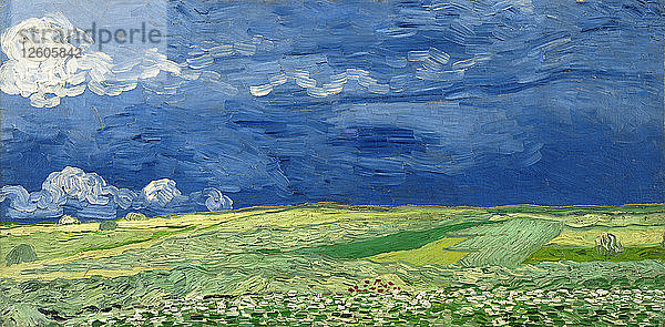 Weizenfeld unter Gewitterwolken  1890. Künstler: Gogh  Vincent  van (1853-1890)