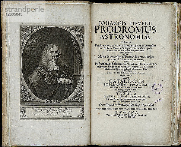 Johannes Hevelius  Prodromus astronomiae  1690. Künstler: Hevelius  Johannes (1611-1687)